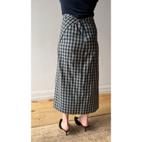 6397 Draped Wrap Skirt in Black