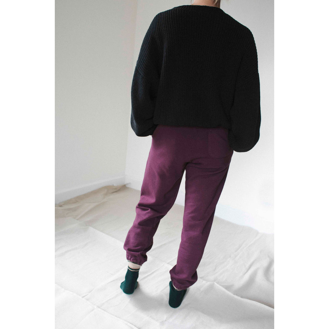 Baserange Mea Pullover in Black Melange