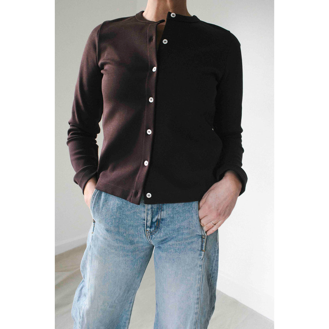 Flore Flore Poppy Cardigan in Choco Plum