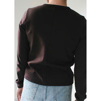 Flore Flore Poppy Cardigan in Choco Plum