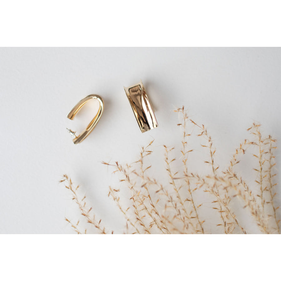 Fay Andrada Rihla LG Hoops in Gold Plated Brass