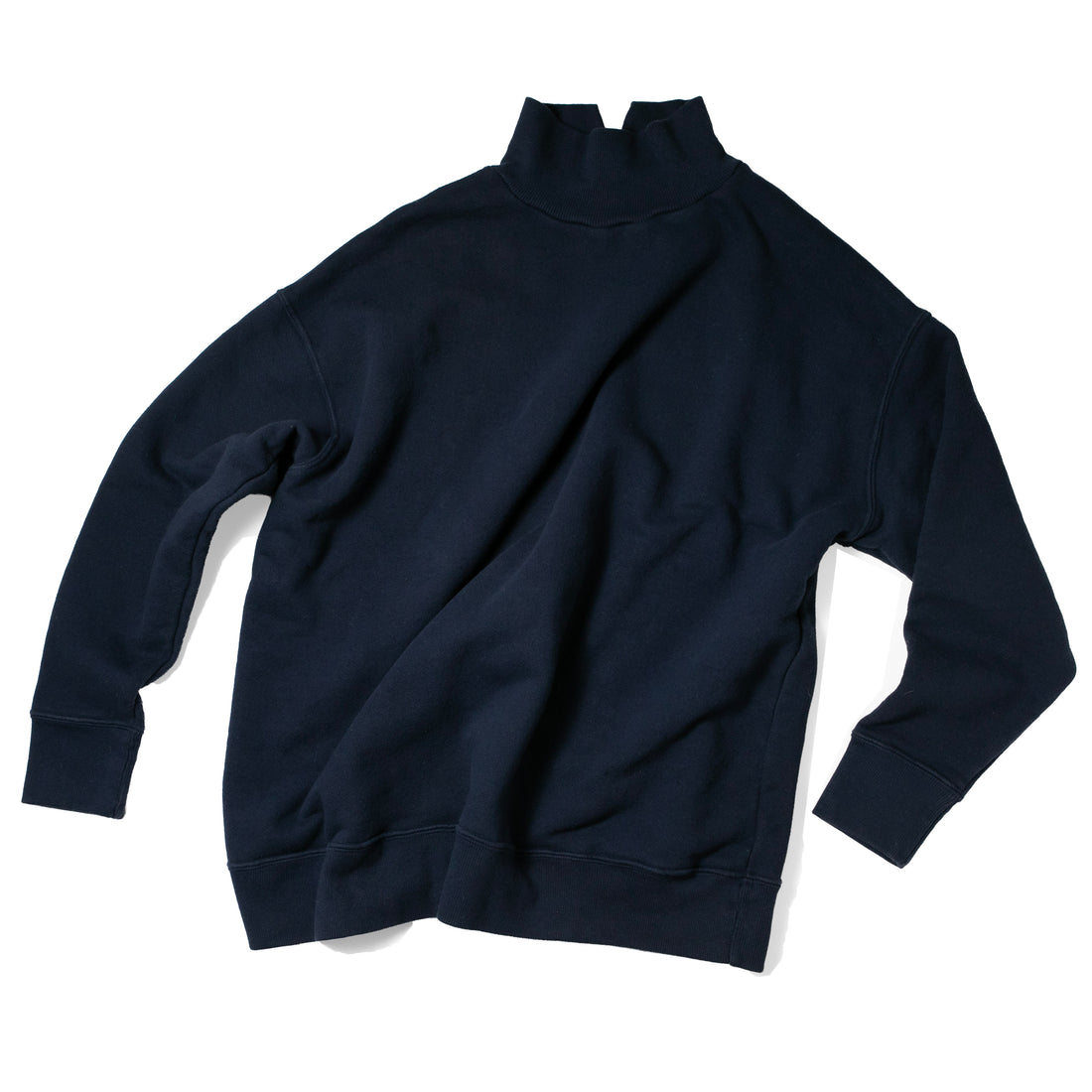 JUDITH Oversized Mockneck in Dark Navy