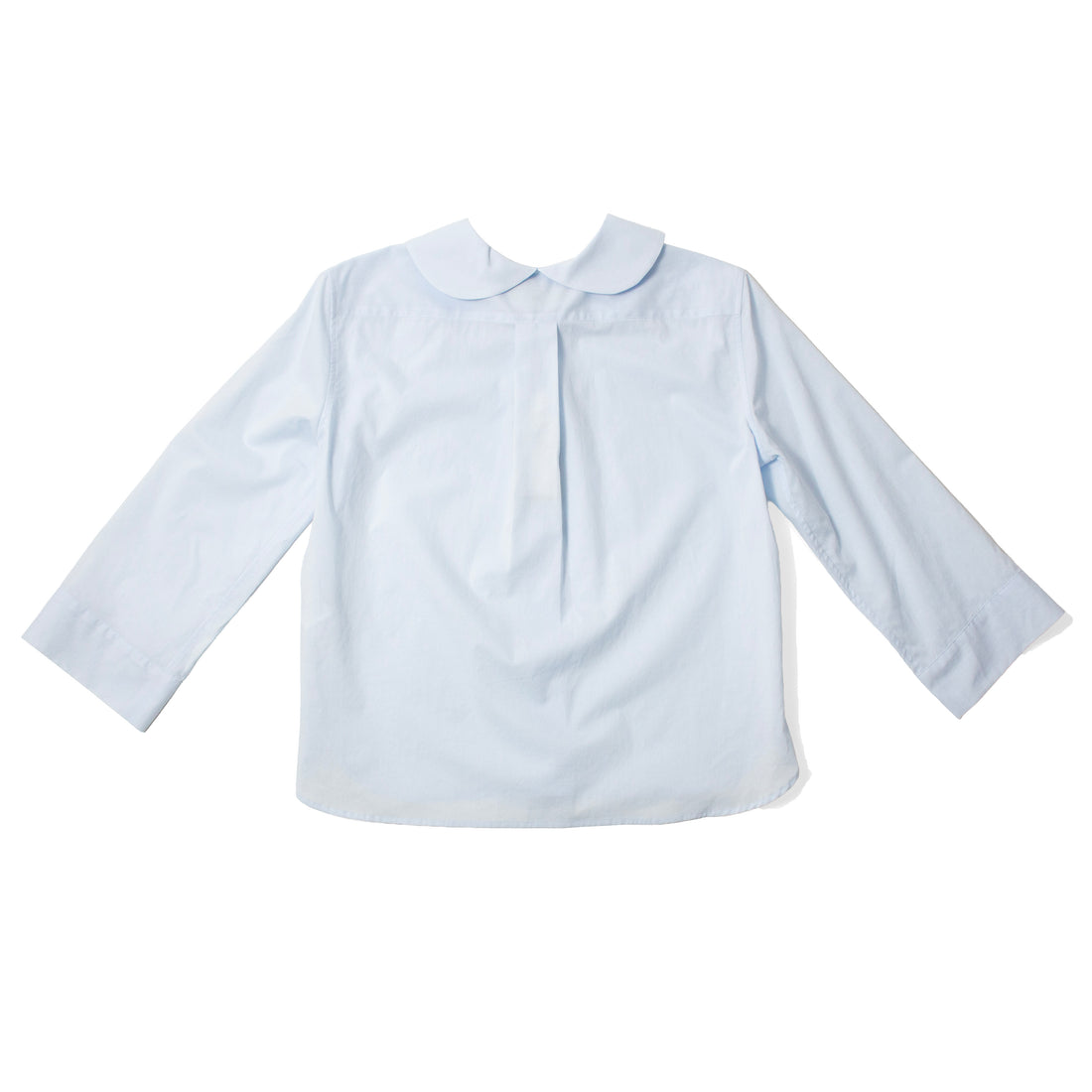 Margaret Howell Petal Collar Shirt in Pale Blue Washed Cotton