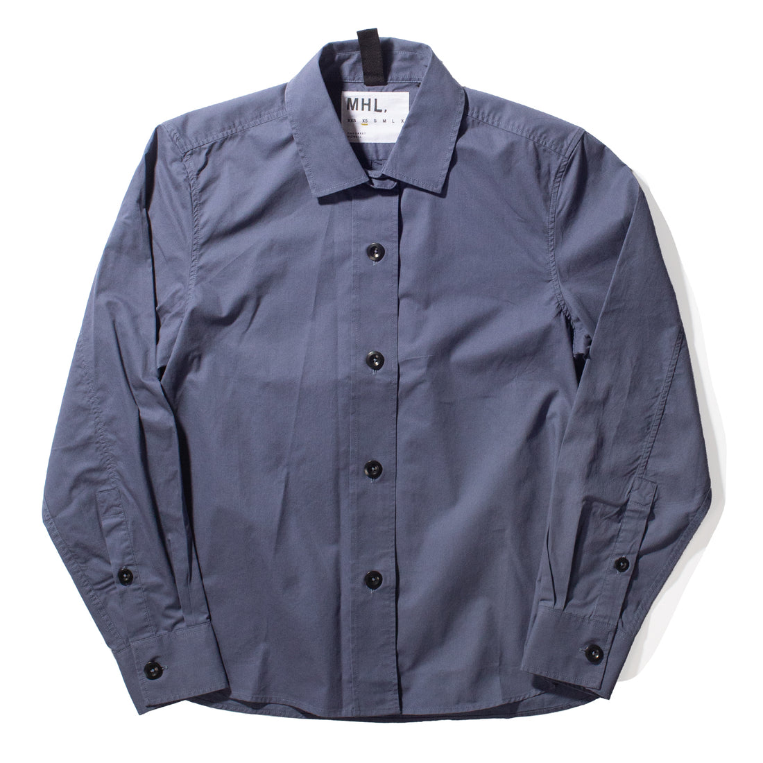 MHL. Simple Shirt in Indigo Lightweight Brushed Cotton