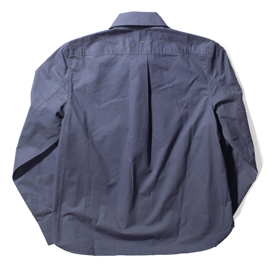 MHL. Simple Shirt in Indigo Lightweight Brushed Cotton