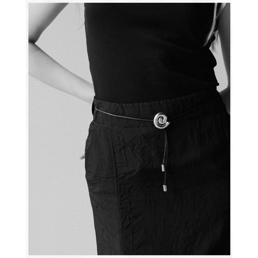 Nomia Spiral Cord Necklace in Silver