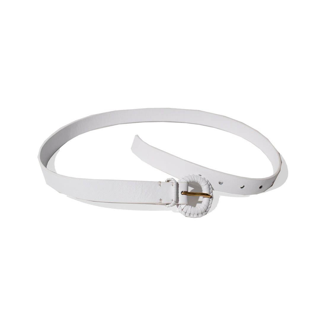 Rachel Comey Wrapped Thin Estate Belt in White
