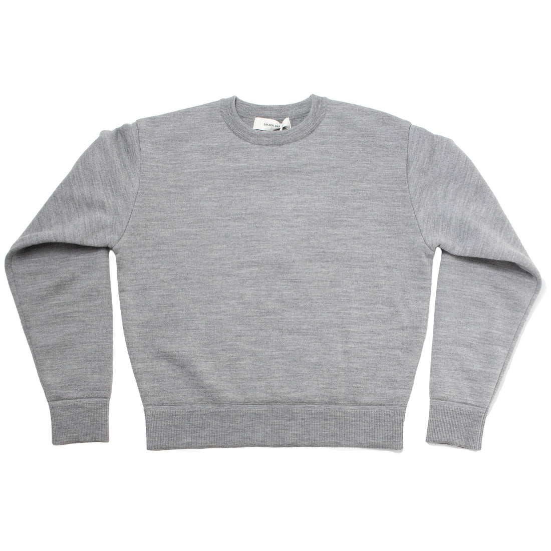 Sayaka Davis Boy-Fit Knit Sweatshirt in Heather Gray