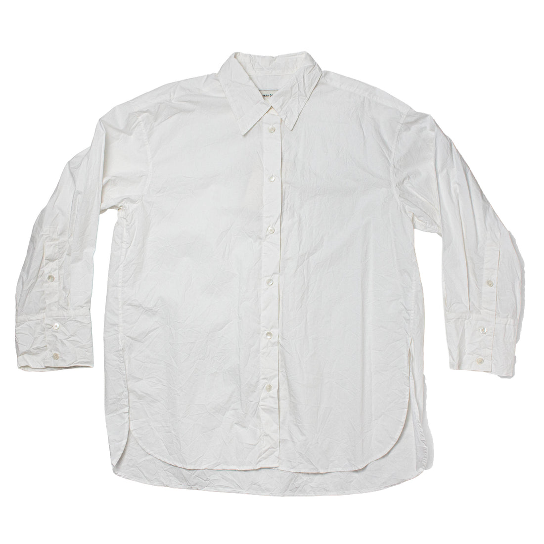 Sayaka Davis Crinkled Oversized Shirt in White