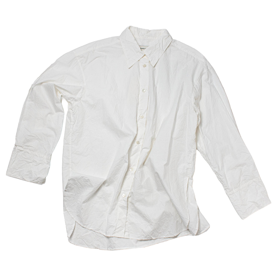 Sayaka Davis Crinkled Oversized Shirt in White