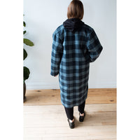Grei Relaxed Overcoat in Midnight Blue