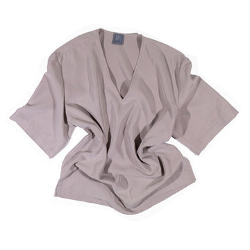 Grei V Neck Easy Top Lyocell in Pale Taupe