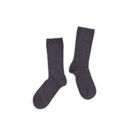 Hansel from Basel Italia Cashmere Cozy Rib Crew in Charcoal