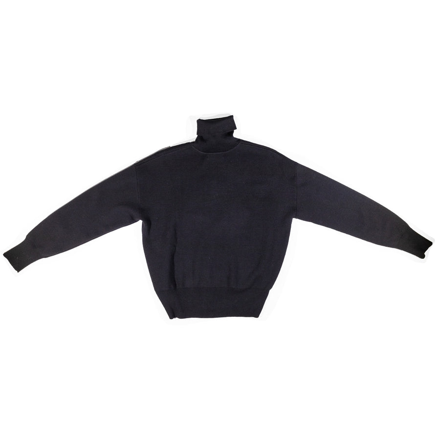Hope Bay Polo Sweater in Black Milano Knit