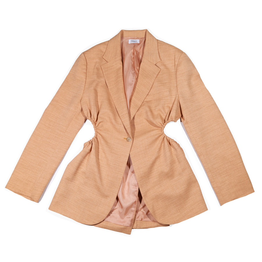 Nomia Gathered Cut Out Blazer in Nector