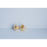 Rachel Comey Baby Keel Hoop in 12k Gold Plated Brass
