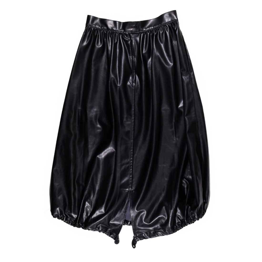 Sayaka Davis Vegan Leather Balloon Skirt in Black