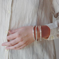Ursa Major Fluted Tapered Bangle No.1 in Sterling Silver