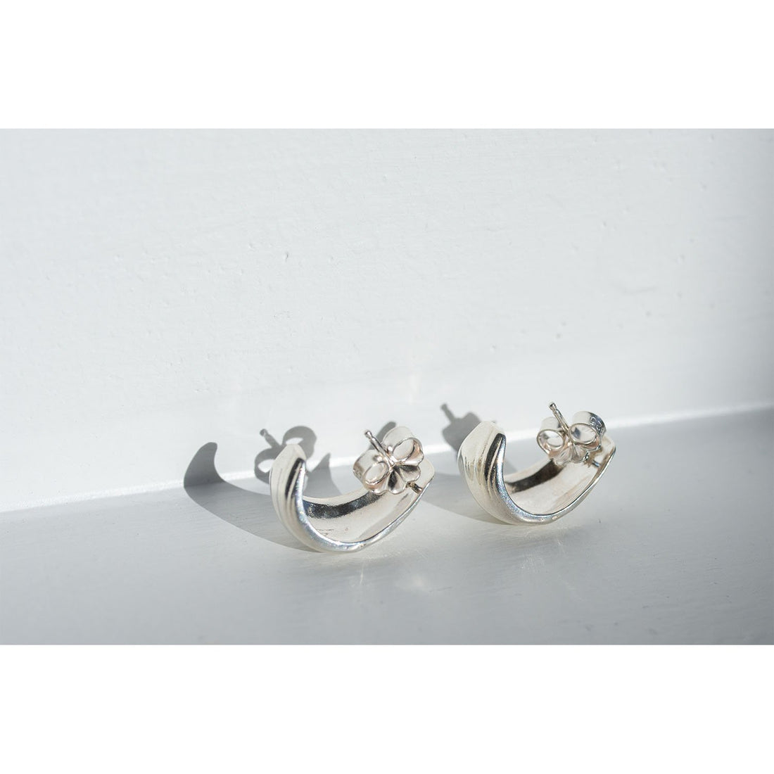 Leigh Miller Mini Piana Hoops in Sterling Silver